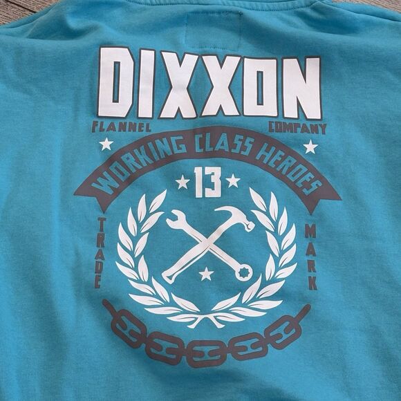 Dixxon Flannel Company Mens Large Full Zip Blue Hoodie Working Class Heroes - Picture 9 of 9